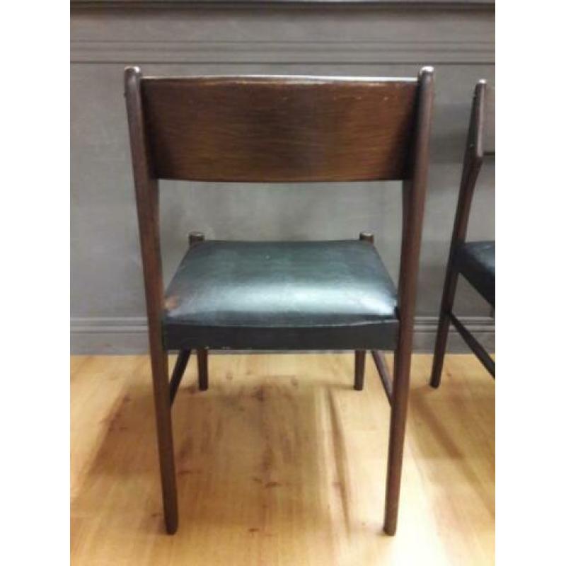 Vintage eetkamerstoelen hout jaren 60 70 mid century stoel