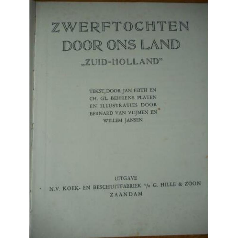 Verzamelalbum Zwerftochten door ons land, Zuid Holland 1931