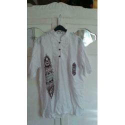 Witte Bali tuniekblouse met print ca L XL - KB