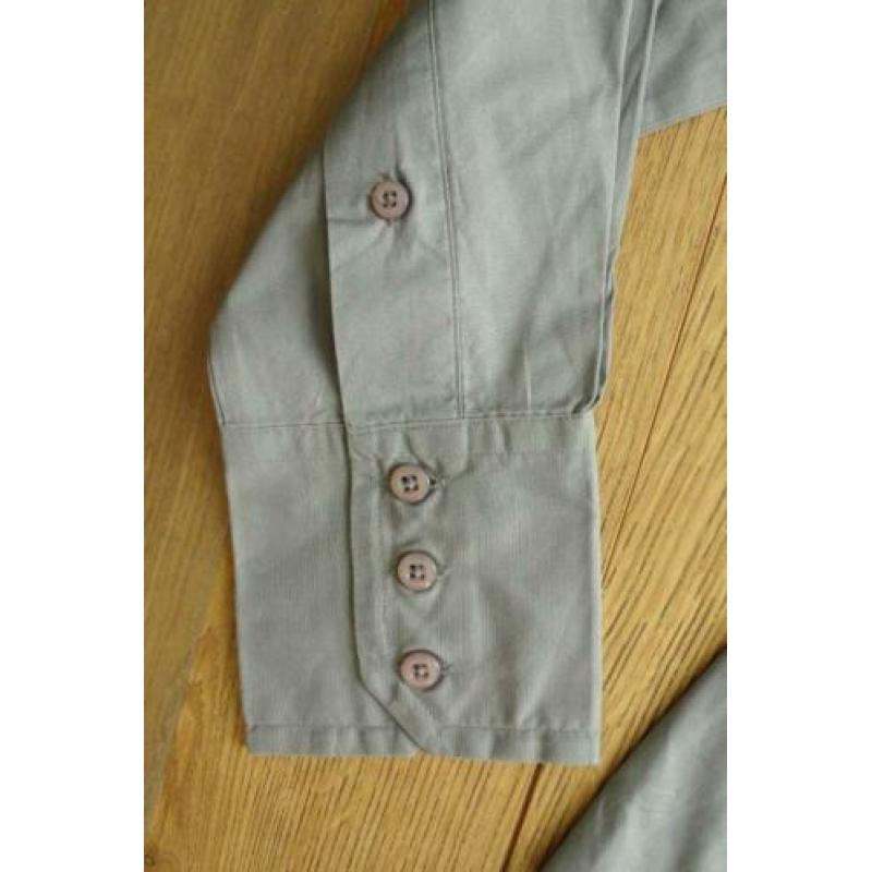 benetton blouse grijs 38 lang getailleerd model gaaf