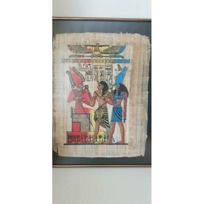 Egyptische Papyrus schilderijen.