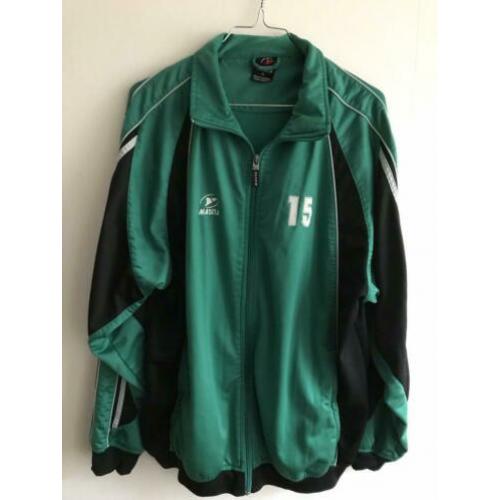 Vintage groen trainingsjack/sportjasje Masita (XL)