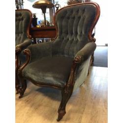 Brocante - het Stel Bourgondische Bergères, 19e eeuw!