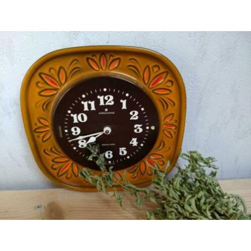 aardewerk vintage keukenklok