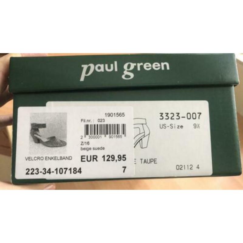 Paul Green beige suède leer maat 40