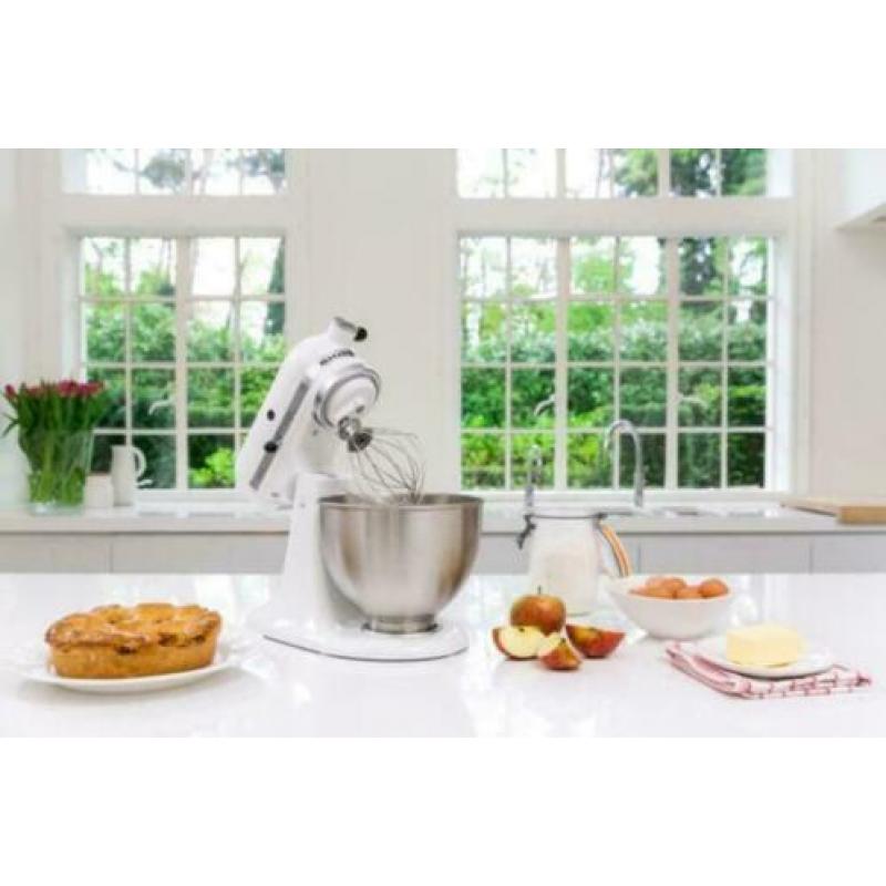 Originele kitchenaid 5k45ssewh classic mixer 4,3 liter nieuw