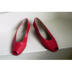 2320 VINTAGE Caiman peeptoe sexy pumps 36 37