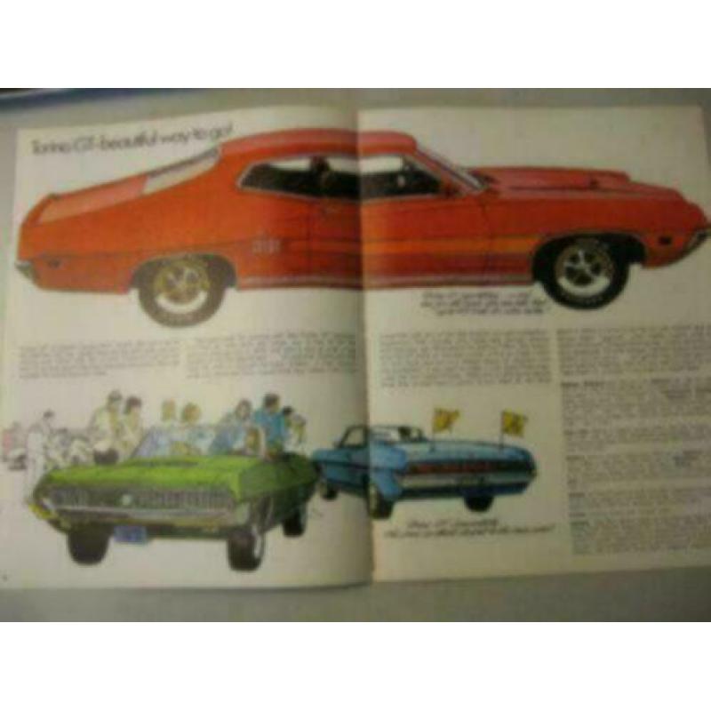 1970 Ford Performance Mach I Boss Torino Cobra Brochure USA