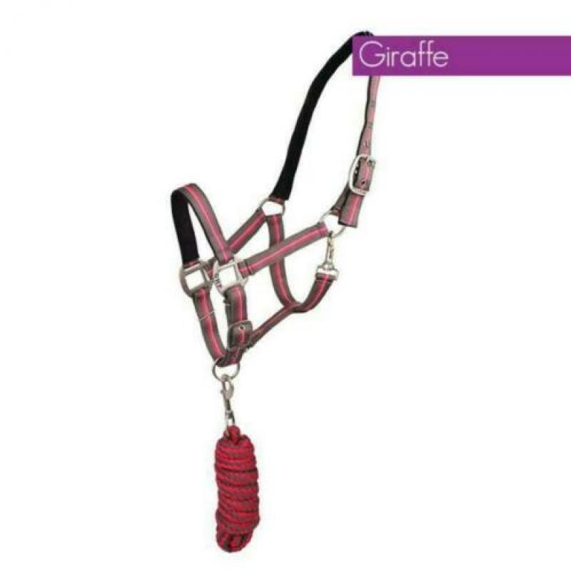 QHP Halsterset Luxo in tas Giraffe Cob.