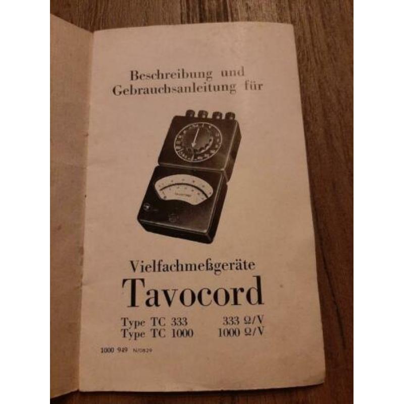 Tavocord annaloog meter uit de jaren 50