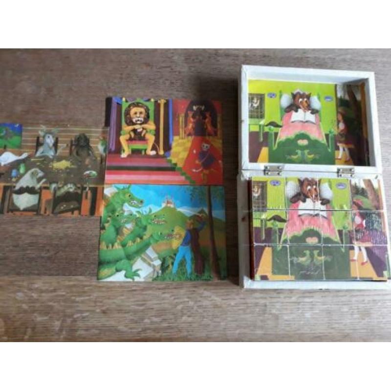 Oude blokkendoos sprookjes puzzel