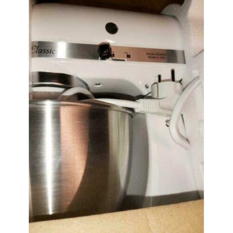 Originele kitchenaid 5k45ssewh classic mixer 4,3 liter nieuw