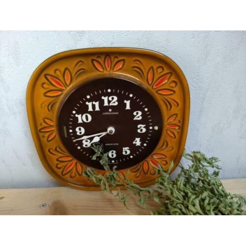 aardewerk vintage keukenklok