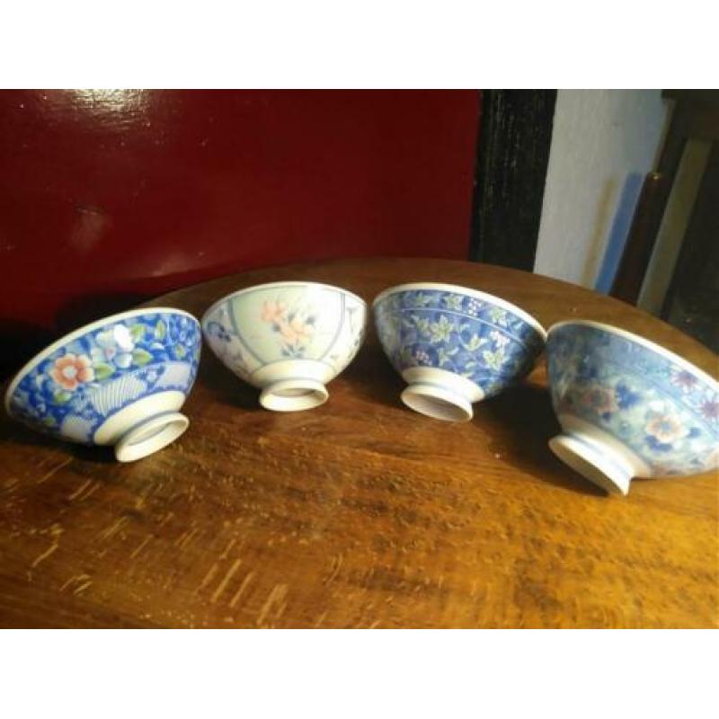 ??japanse schaaltjes gedetailleerd deco dun porselein 6x12cm