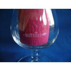 Notaris glas op voet (oud maar ongebruikt)