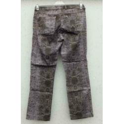 Madeleine grijs/zwart slangenprint stretch broek M