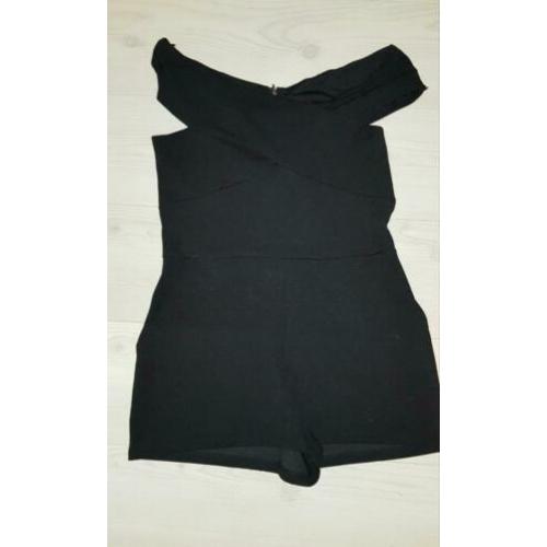 nieuw sexy jumpsuitje met gekruiste banden offshoulder m/l