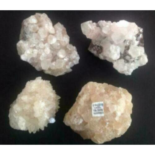 Mineralen: 4 x Namibie Calciet en 6 x Brazilie Calciet