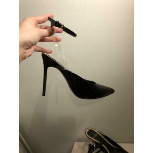 Zwarte pumps van zara transparant maat 36 lak h&m asos