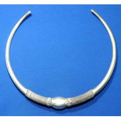 Schitterende Vintage Sterling Zilver Tribal Spang Ketting