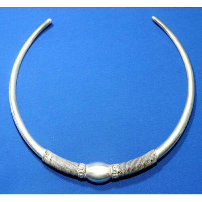 Schitterende Vintage Sterling Zilver Tribal Spang Ketting