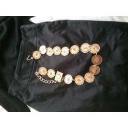 Retro vintage ketting riem ceintuur goud kleur