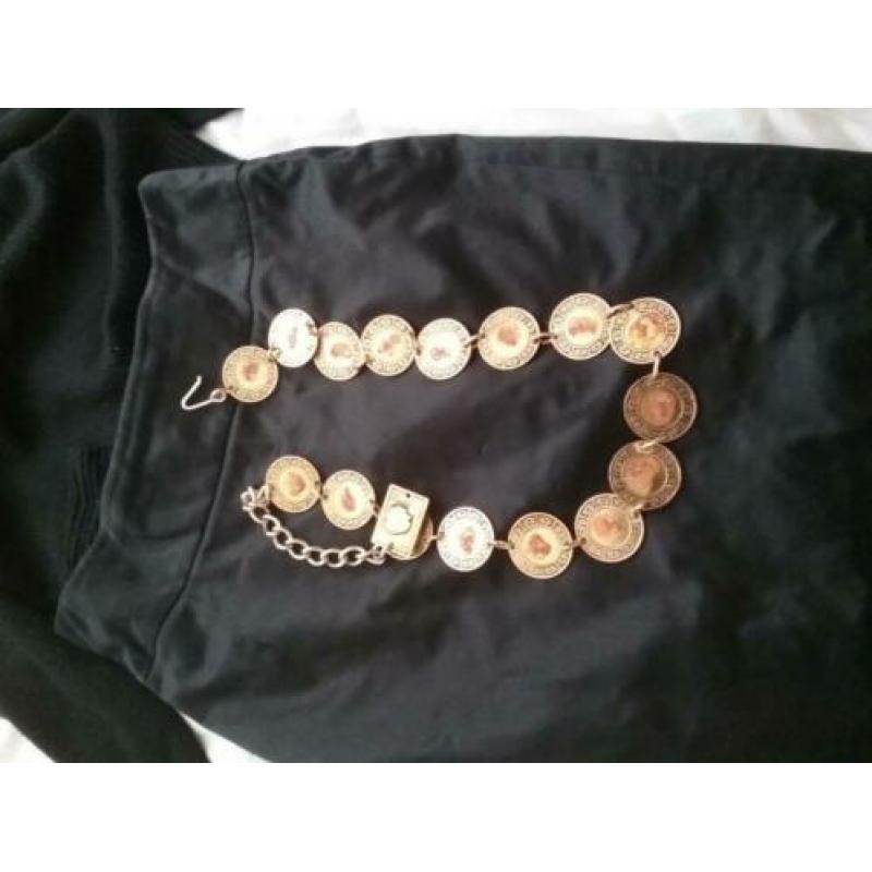 Retro vintage ketting riem ceintuur goud kleur