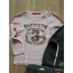 Grijs roze setje mt 110/ 122