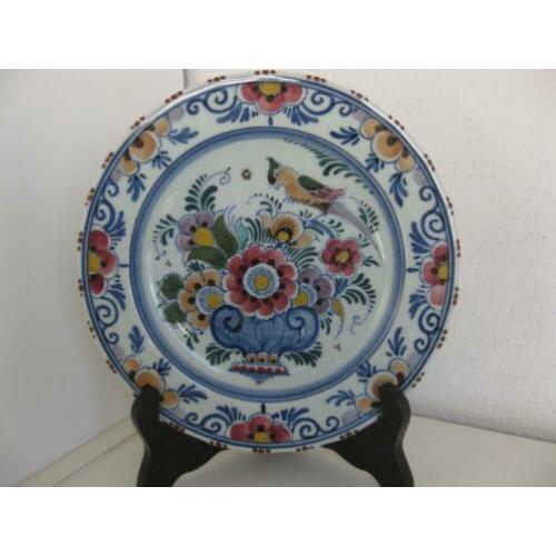 Wandbordje. Delft Polychrome Holland. Handpainted.