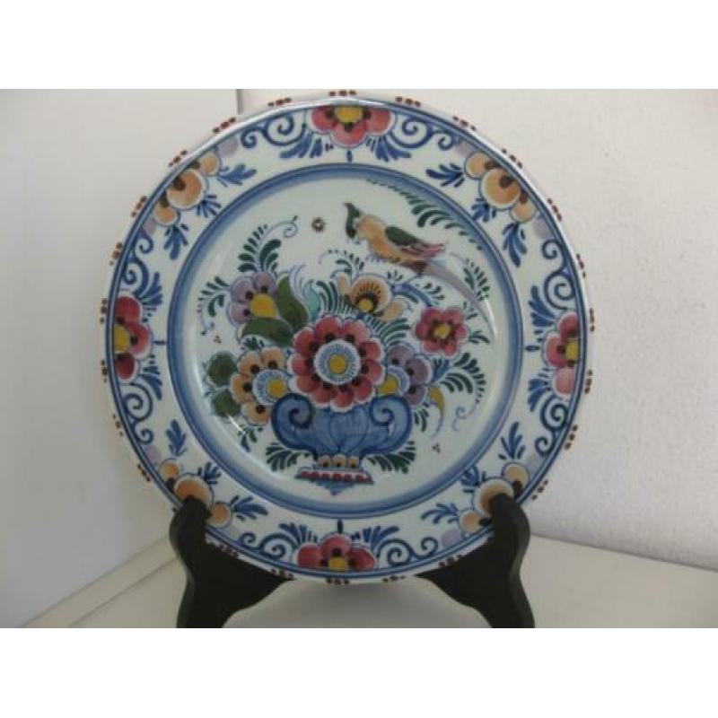 Wandbordje. Delft Polychrome Holland. Handpainted.