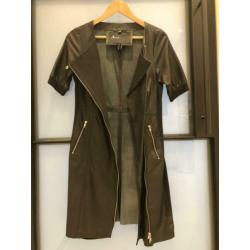 Zwart leren jurk mt M van Goosecraft