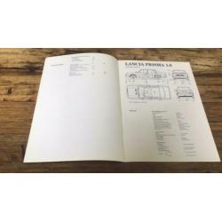 Lancia folder met technische gegevens