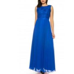 aanbieding grote maat galajurk royalblauw maat 48 50 52 54 5