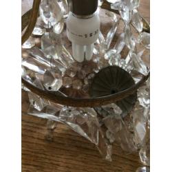 Antieke Empire Facet Kristallen Kroonluchter Lamp