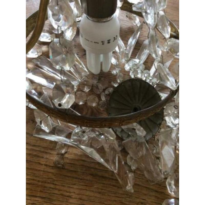 Antieke Empire Facet Kristallen Kroonluchter Lamp