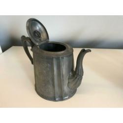 4 Antieke Tinnen (Silverplate) voorwerpen uit ca 1860