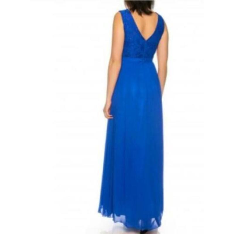 aanbieding grote maat galajurk royalblauw maat 48 50 52 54 5