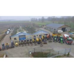 Kraan, rupsdumper, shovel, wals te huur!