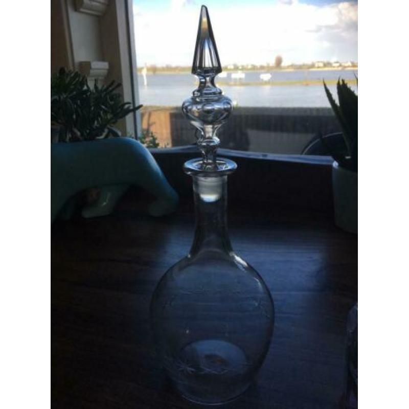 Karaf antiek kristal geslepen
