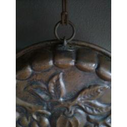 Oude brocante koperen bakvorm puddingvorm druiventros Etage3