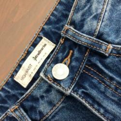 Spijkerbroek veter shortje Stradivarius high waist jeans S