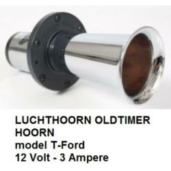 Nieuwe LUCHTHOORN T-Ford 12 Volt - 3 Ampere