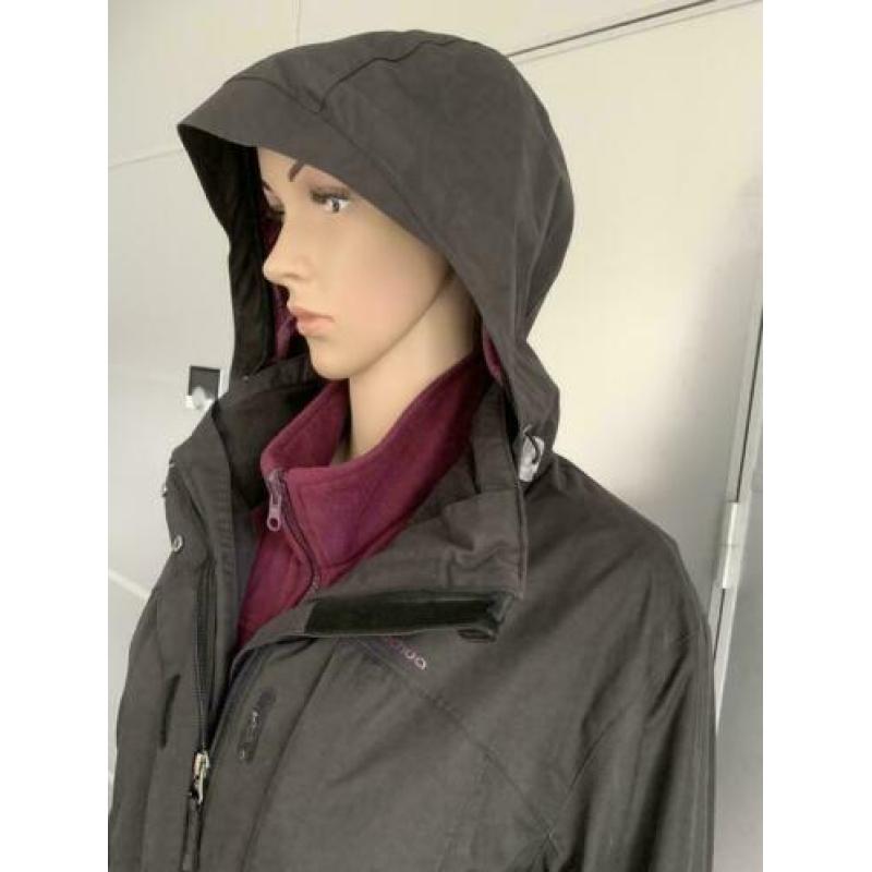 E156 Quechua Set maat L=42/44 regenjas+fleece-vest jas jasje