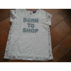 Shirt Tom-du Tomdu crème kant maat 164/170