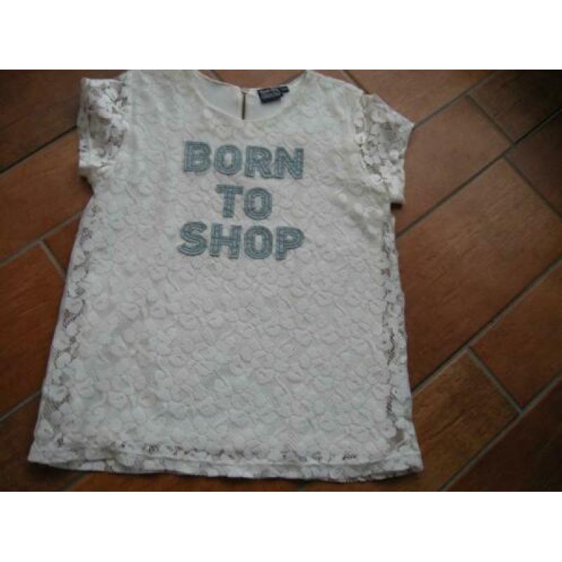 Shirt Tom-du Tomdu crème kant maat 164/170