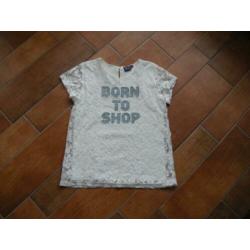 Shirt Tom-du Tomdu crème kant maat 164/170
