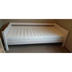 Flexa hoogslaper / bed whitewash incl. matras