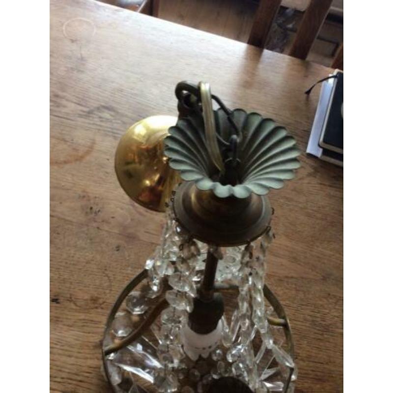 Antieke Empire Facet Kristallen Kroonluchter Lamp