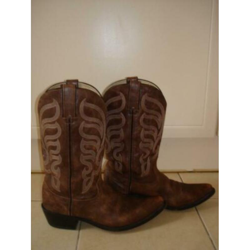 Durango bruine leren heren cowboy western laarzen maat 43
