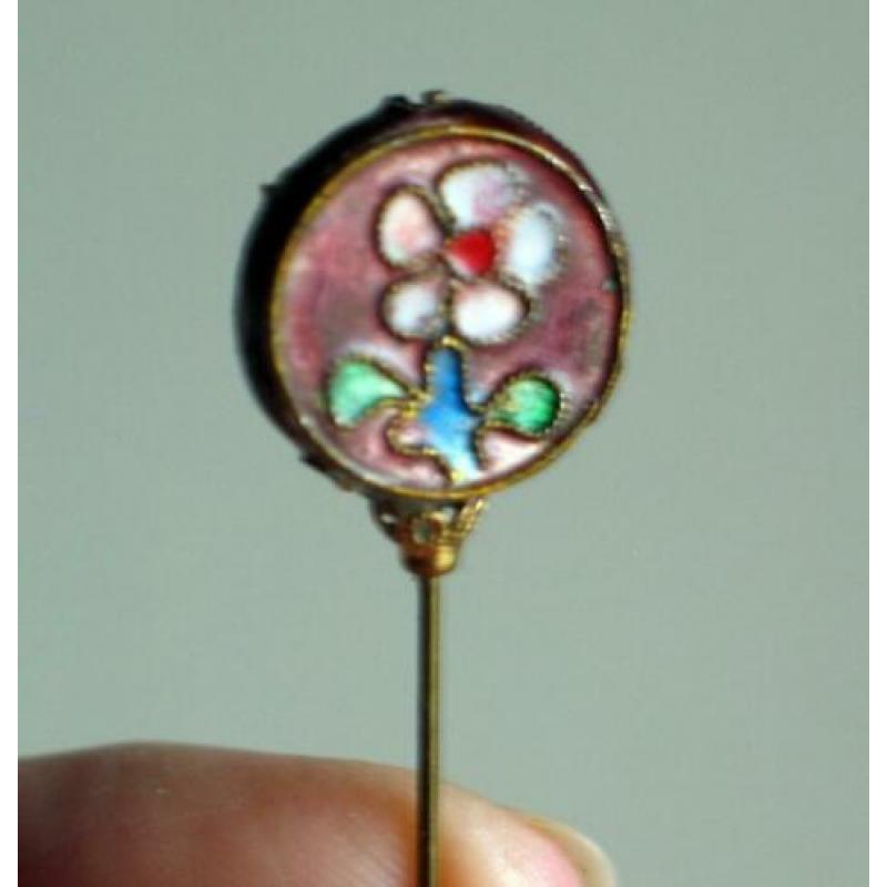 Chinees cloisonné hoedenspeld hoedenpin
